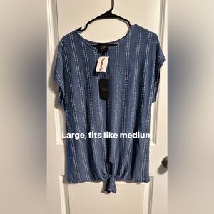 Blue/white top NWT